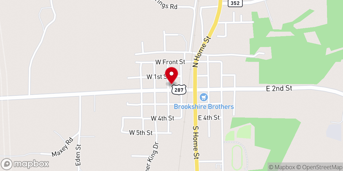 Map showing location of First Methodist Church Parsonage