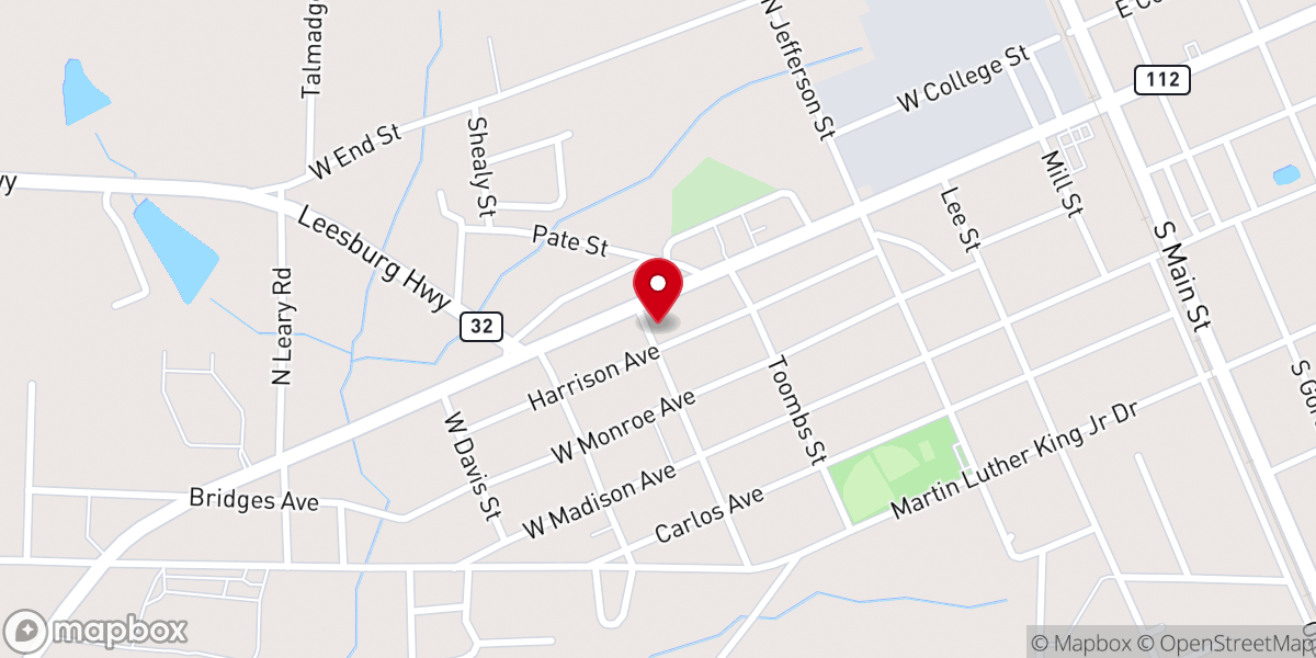 Map showing location of Bethlehem Baptist Church