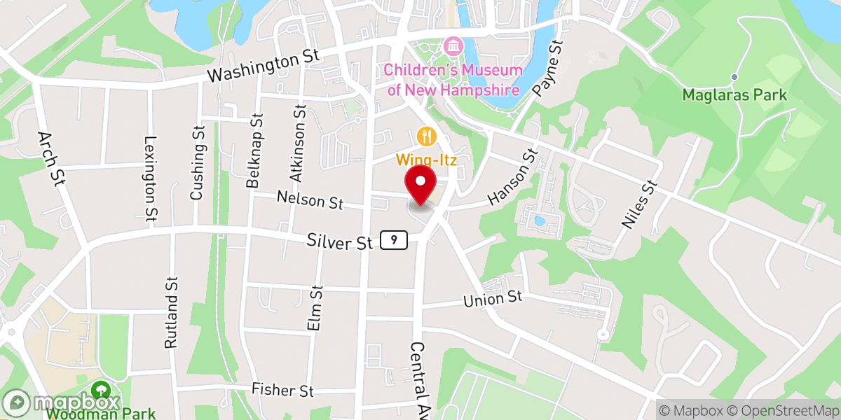 Map showing location of First Parish Congregational Church