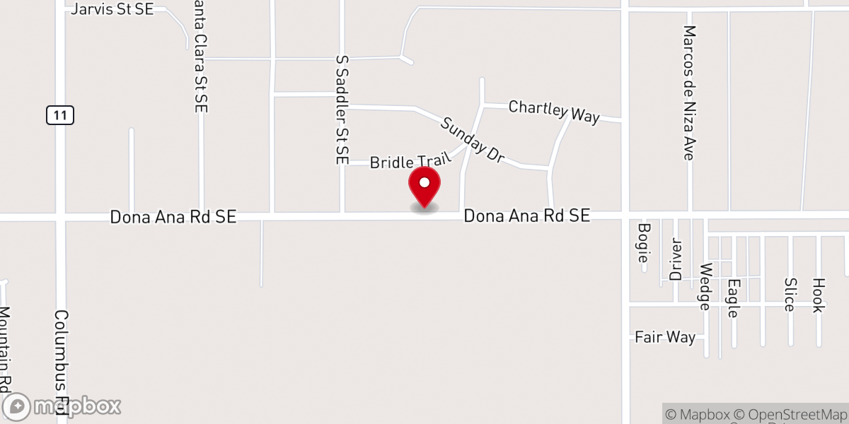 Map showing location of Bahais of Luna County