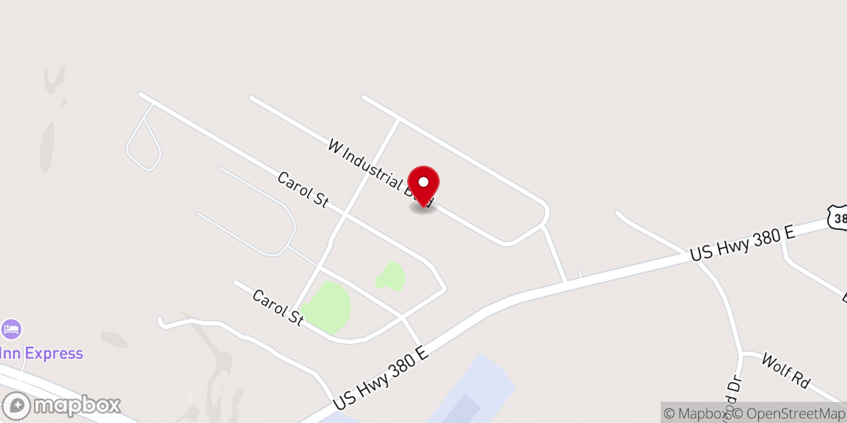 Map showing location of Cowboy Church of Young County