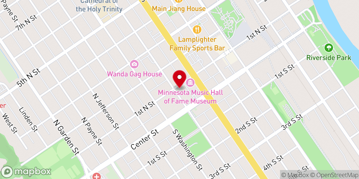 Map showing location of Faith Lutheran Church
