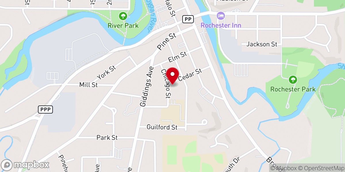 Map showing location of Zion Christian Assembly