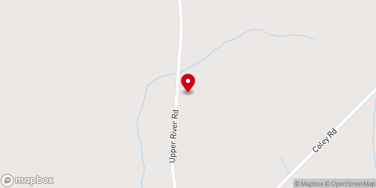 Map showing location of Lizzie Bloomer Church