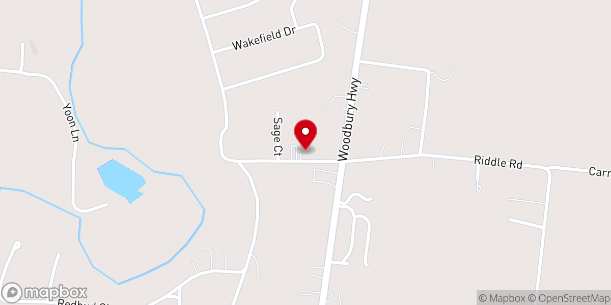 Map showing location of New Union Baptist Church