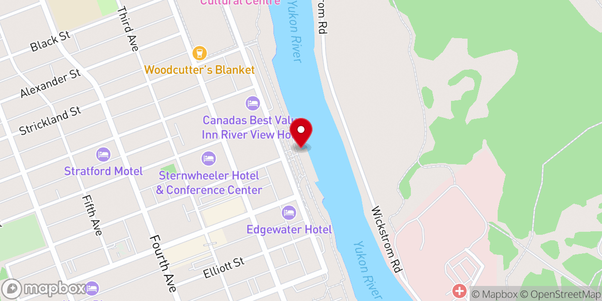 Map showing location of Whitehorse Landing