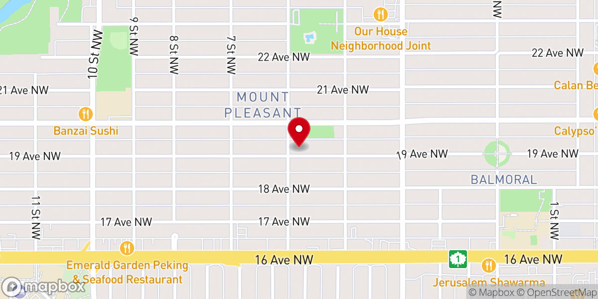 Map showing location of St. Joseph Catholic Church