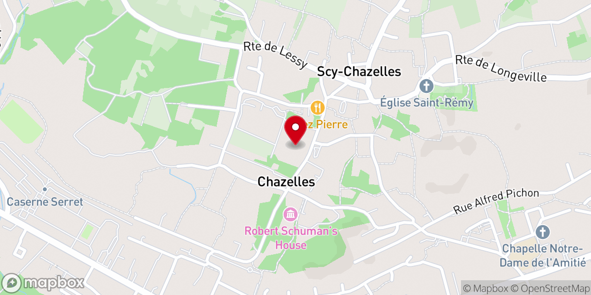 Map showing location of Monastère de la Visitation