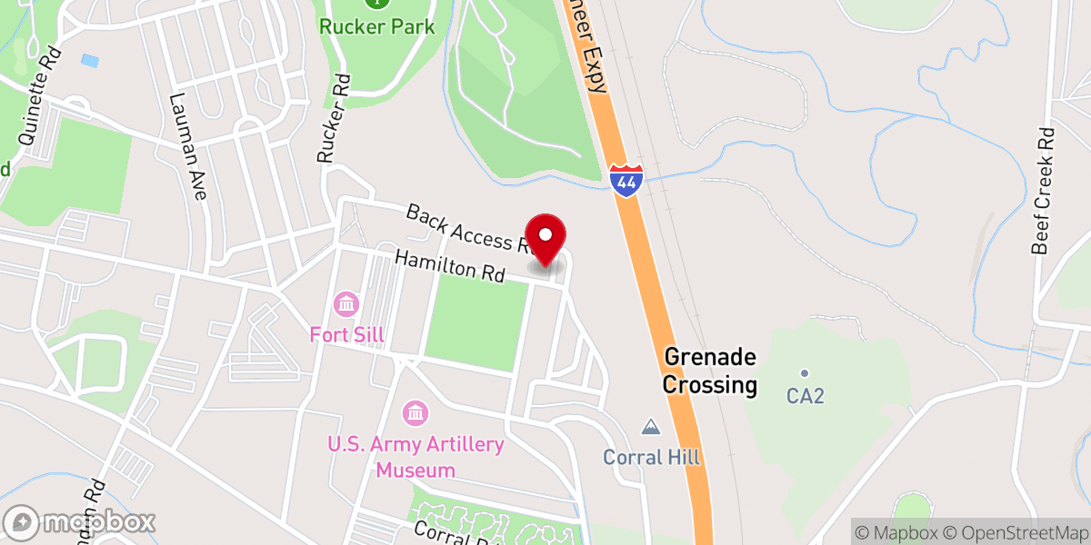 Map showing location of Old Post Church