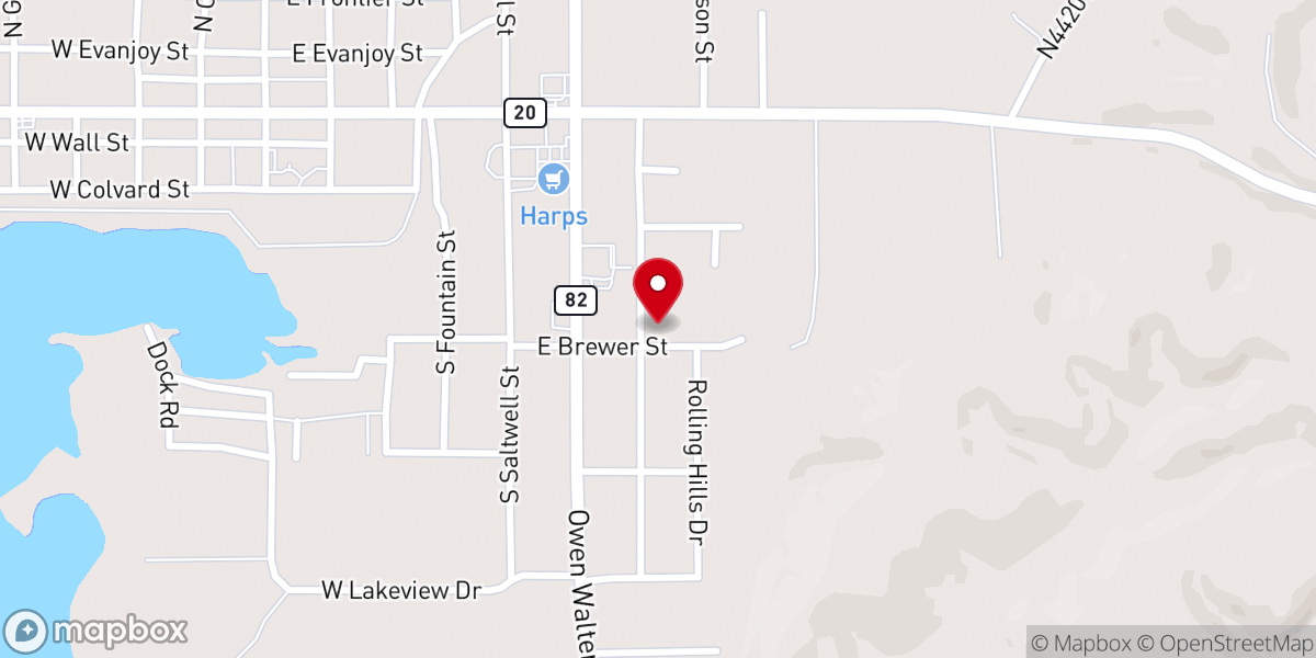 Map showing location of Grace Point Community Church