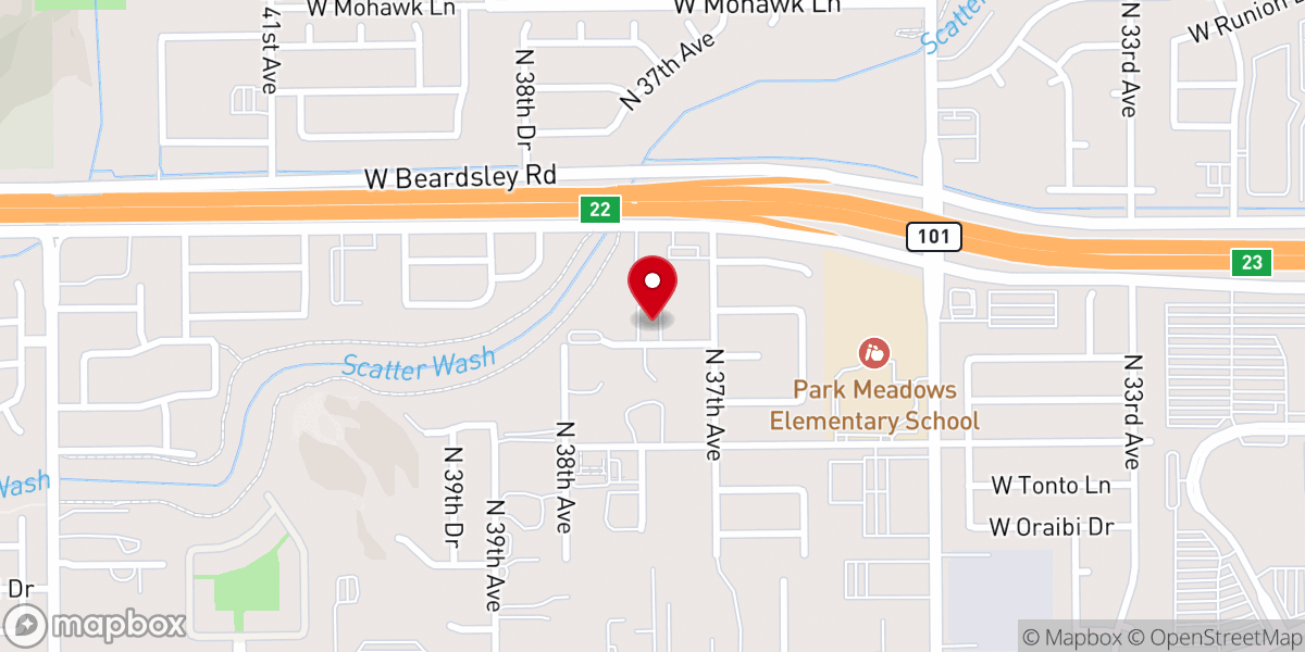 Map showing location of Arizona Believers Church