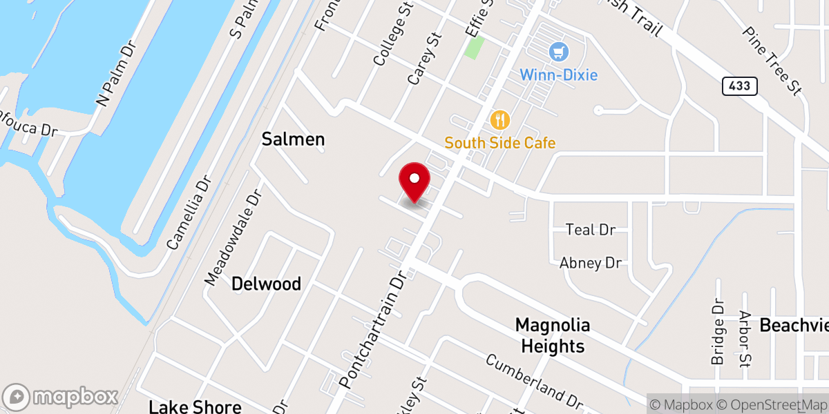 Map showing location of Iglesia de Dios Evangelio Completo, slidell