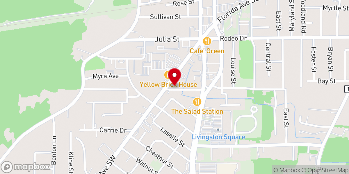 Map showing location of Higher Destiny Church