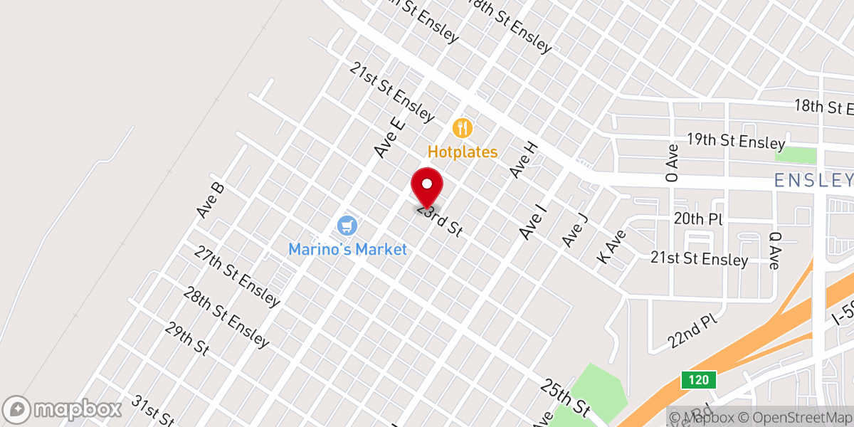 Map showing location of Community Primitive Baptist Church