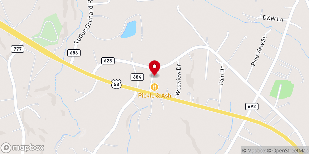Map showing location of Calvary Baptist Church