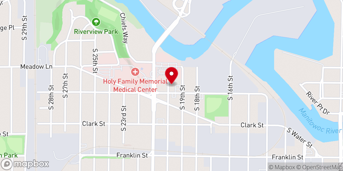 Map showing location of Centro cristiano manitowoc