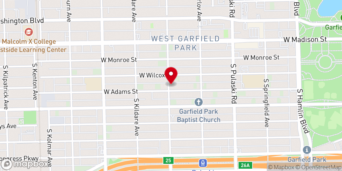Map showing location of Olivet United Methodist Church