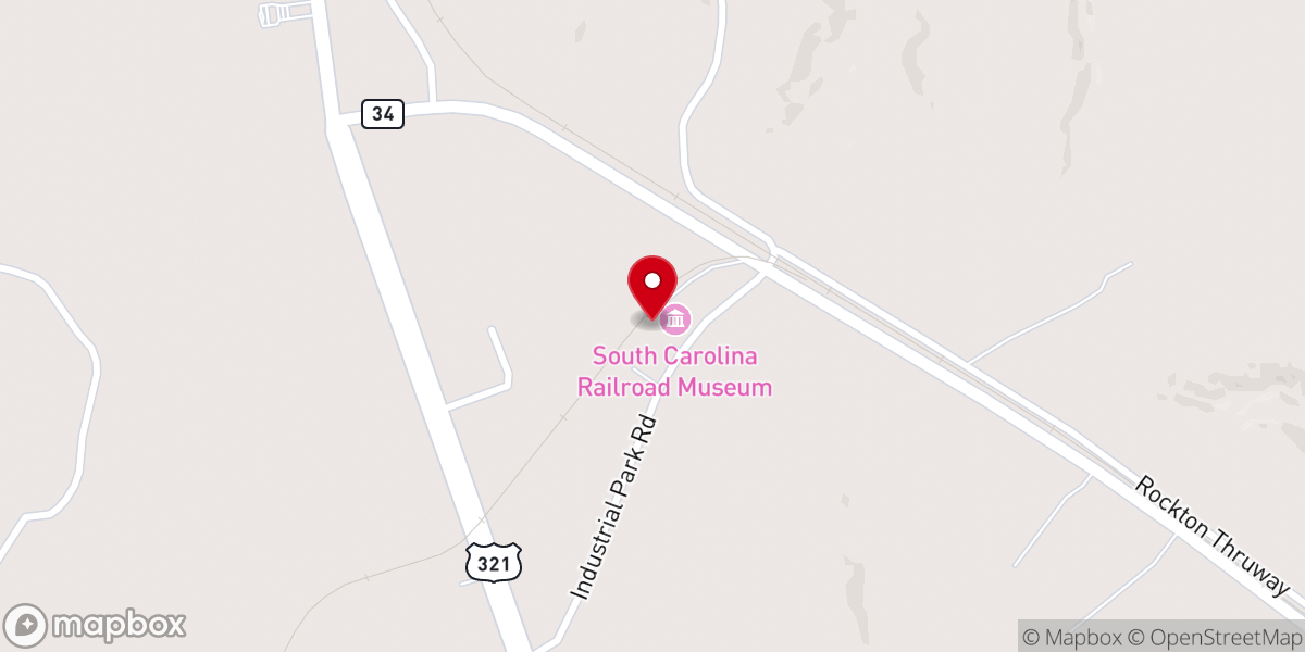 Map showing location of The South Carolina Railroad Museum