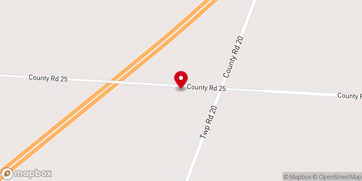 Map showing location of Harmony Baptist Church