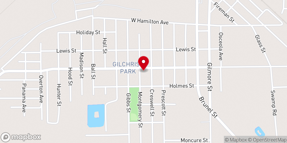 Map showing location of Gilchrist Methodist Church