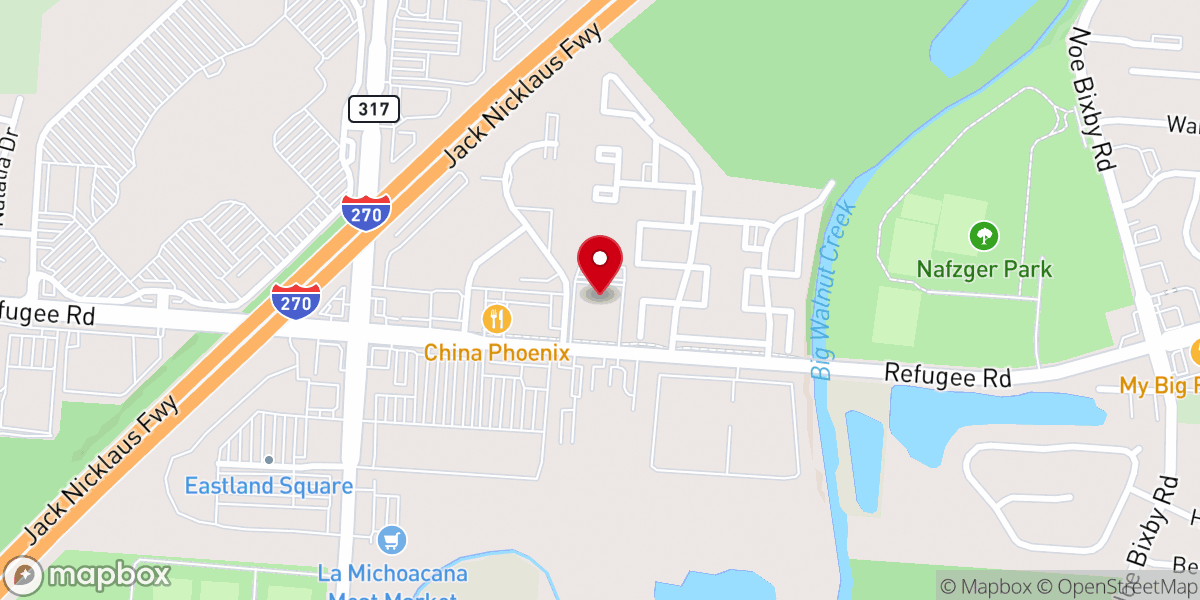 Map showing location of Ebenezer Full Gospel Baptist Church