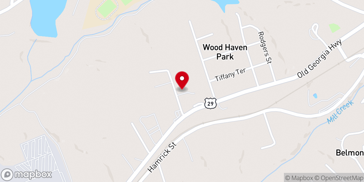 Map showing location of North Point Church
