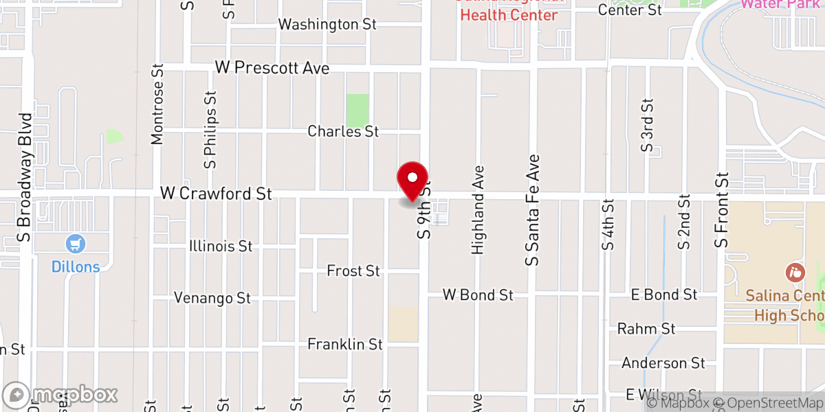 Map showing location of Trinity Lutheran Church