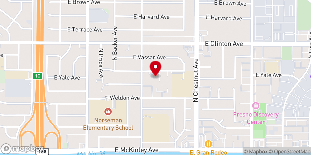 Map showing location of Zion Congregational Church
