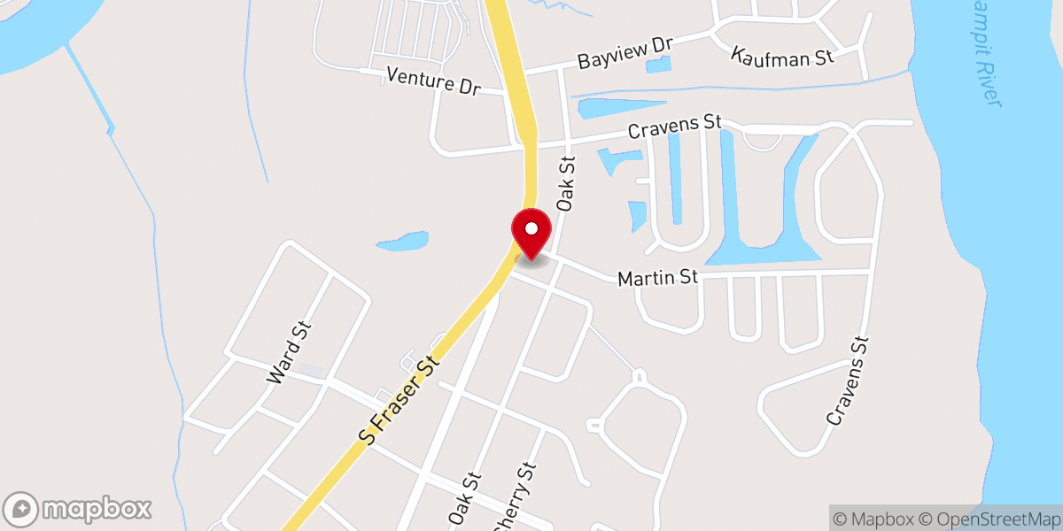 Map showing location of Trinity Evangelical Lutheran Church