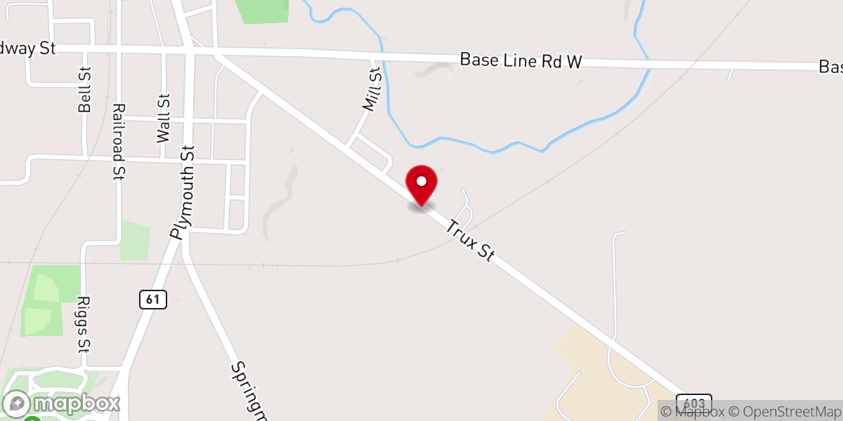 Map showing location of Plymouth Church of God