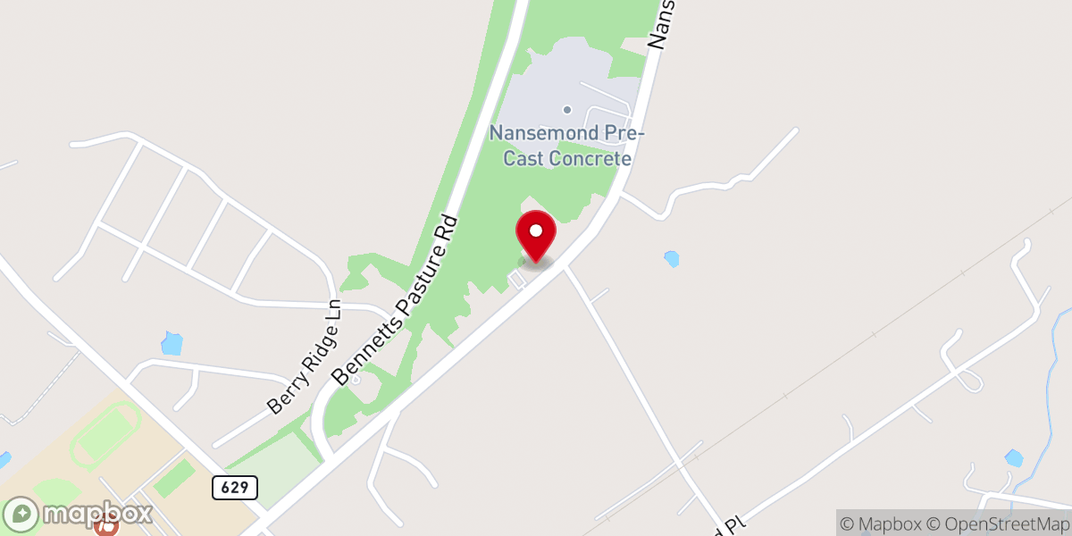 Map showing location of Tabernacle Bapist Outreach Center