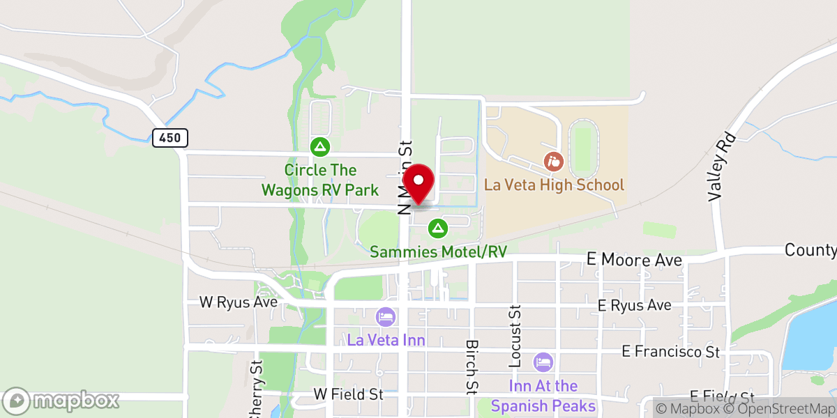 Map showing location of Feed Store Church