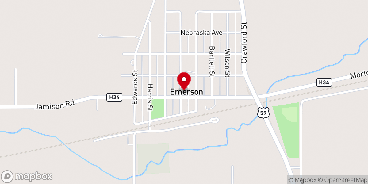 Map showing location of Wales United Presbyterian Church