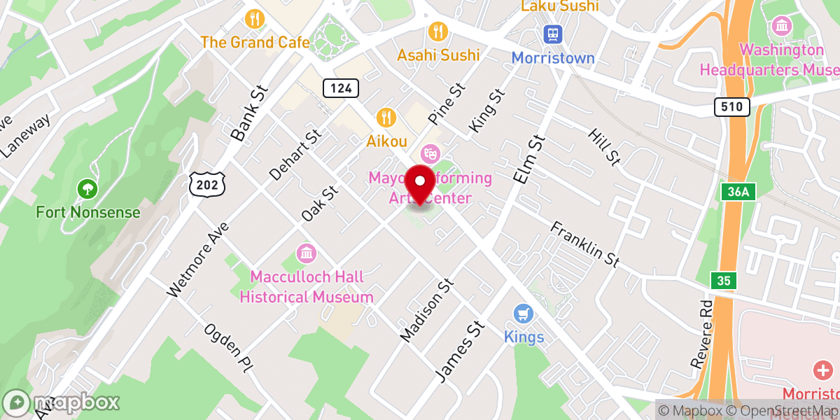Map showing location of St. Peter's Episcopal Church