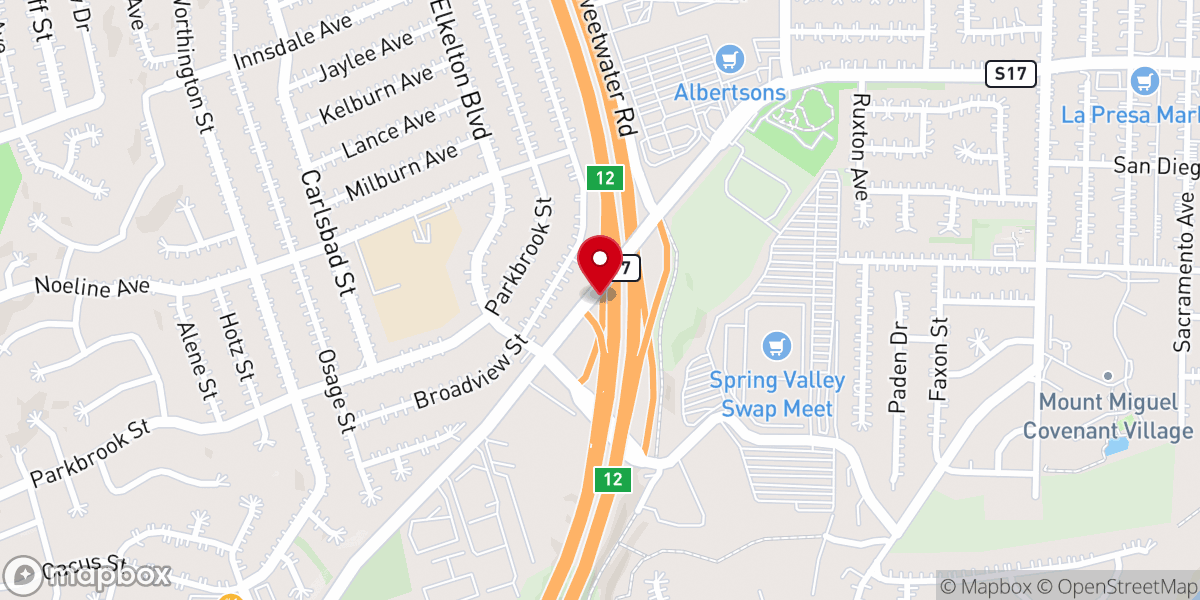 Map showing location of Trinity Baptist Church of Spring Valley