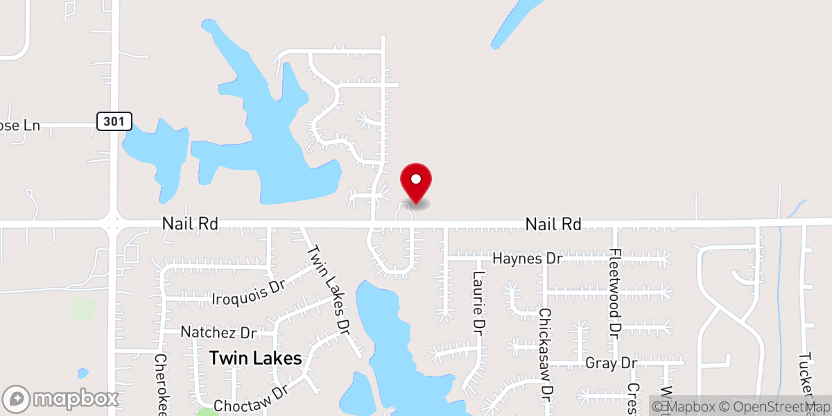 Map showing location of Mt Olive Missionary Baptist