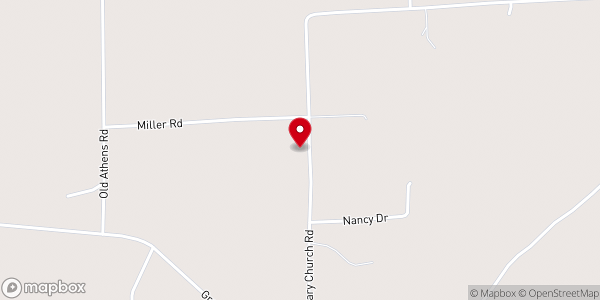 Map showing location of Calvary Independent Baptist Church