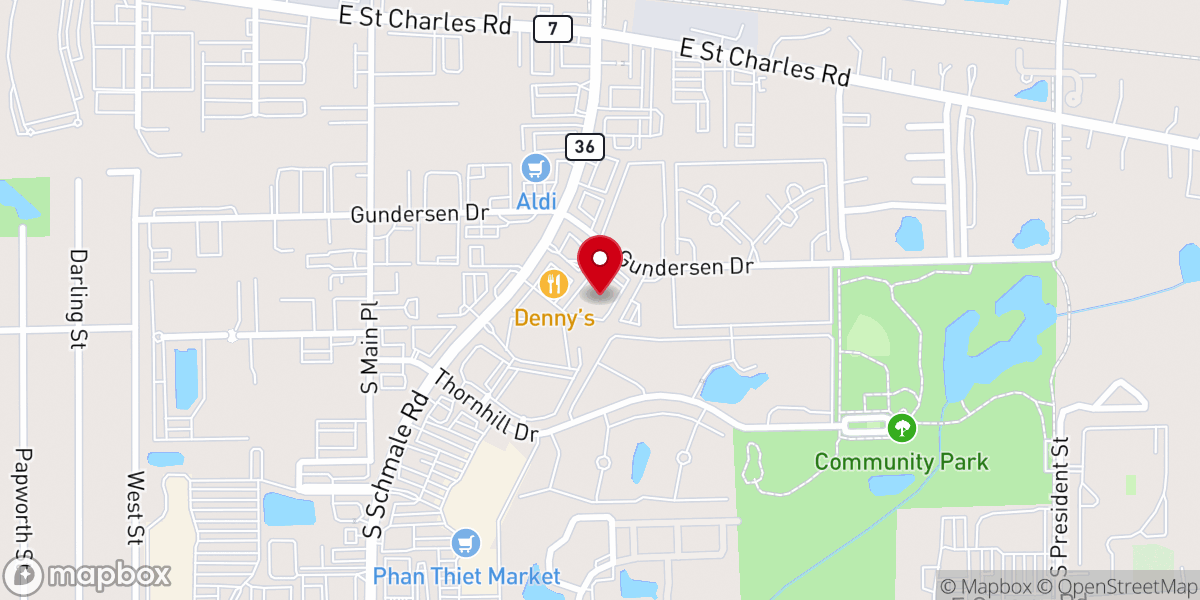 Map showing location of Christ Presbyterian Church