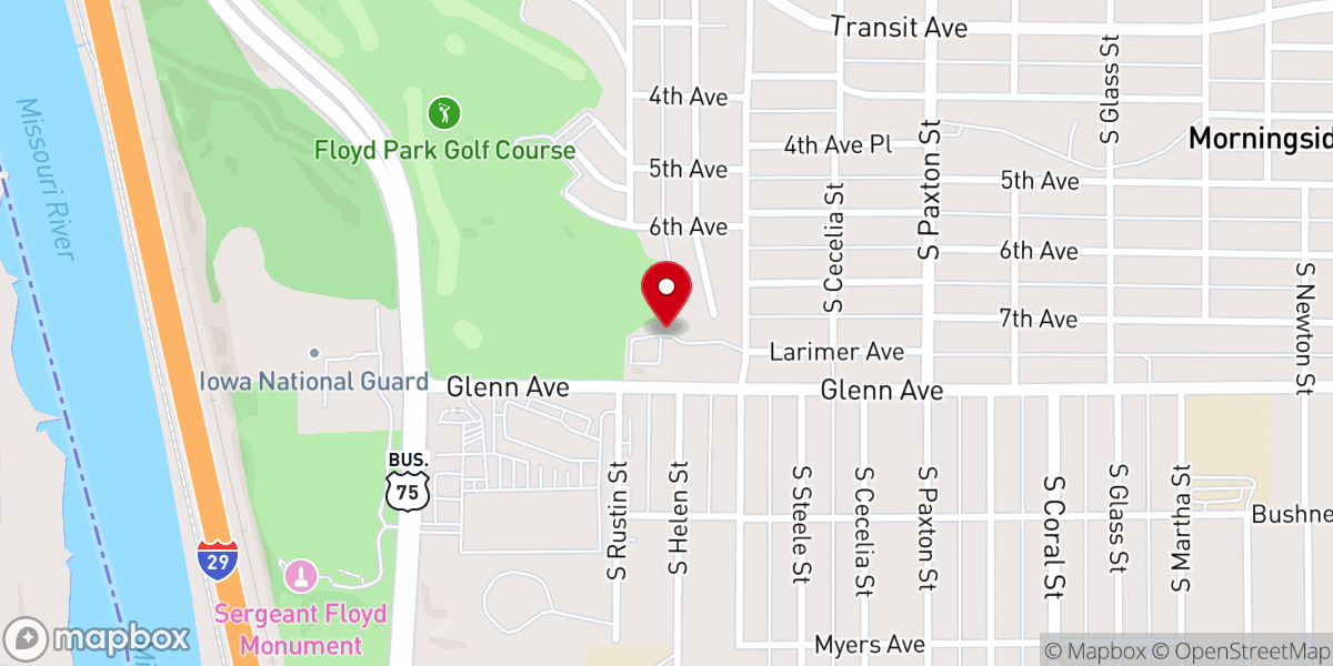 Map showing location of Westminster Church