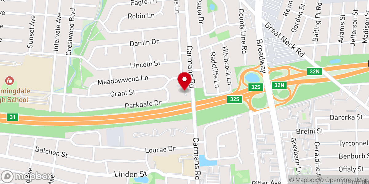 Map showing location of Crossroads Church of Long Island