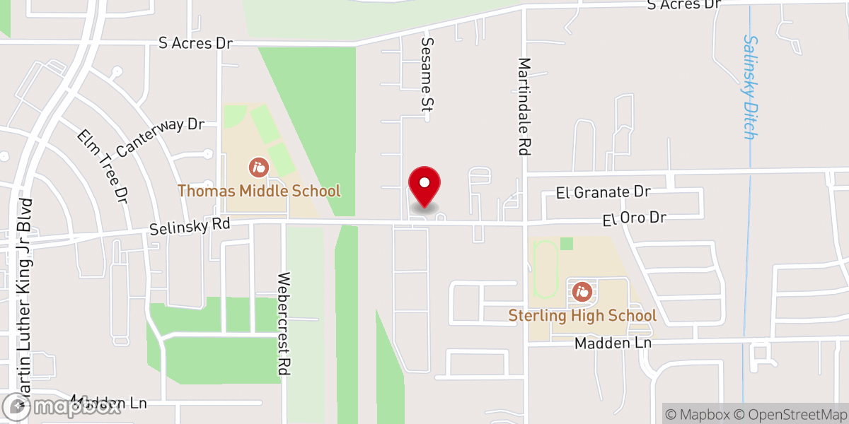 Map showing location of Crestmont Park Church-Christ