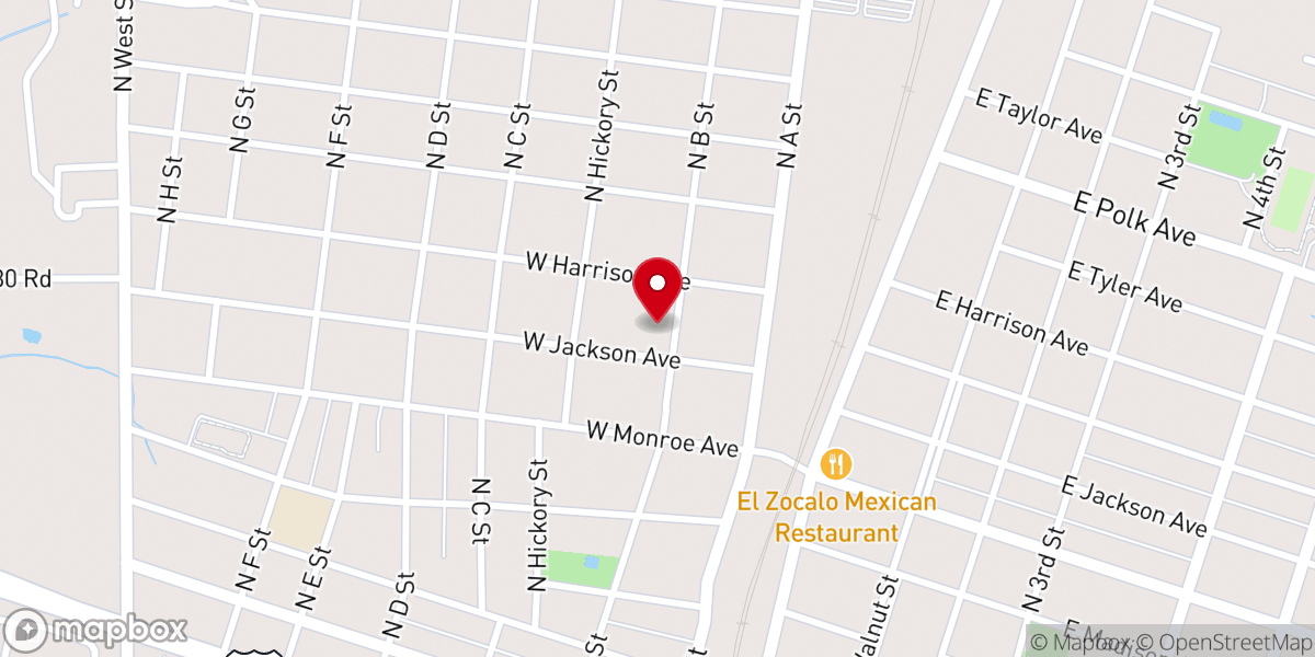 Map showing location of Iglesia Cristiana Oasis McAlester
