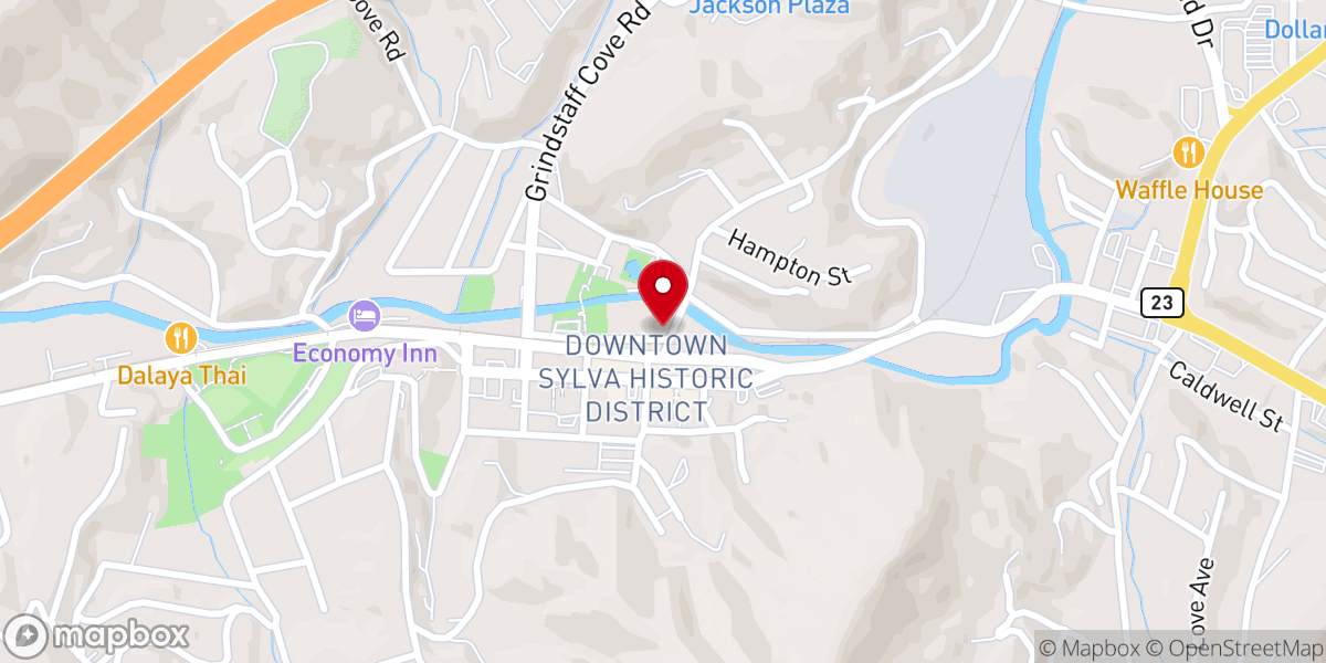 Map showing location of LifeWay Community Church | Sylva Campus
