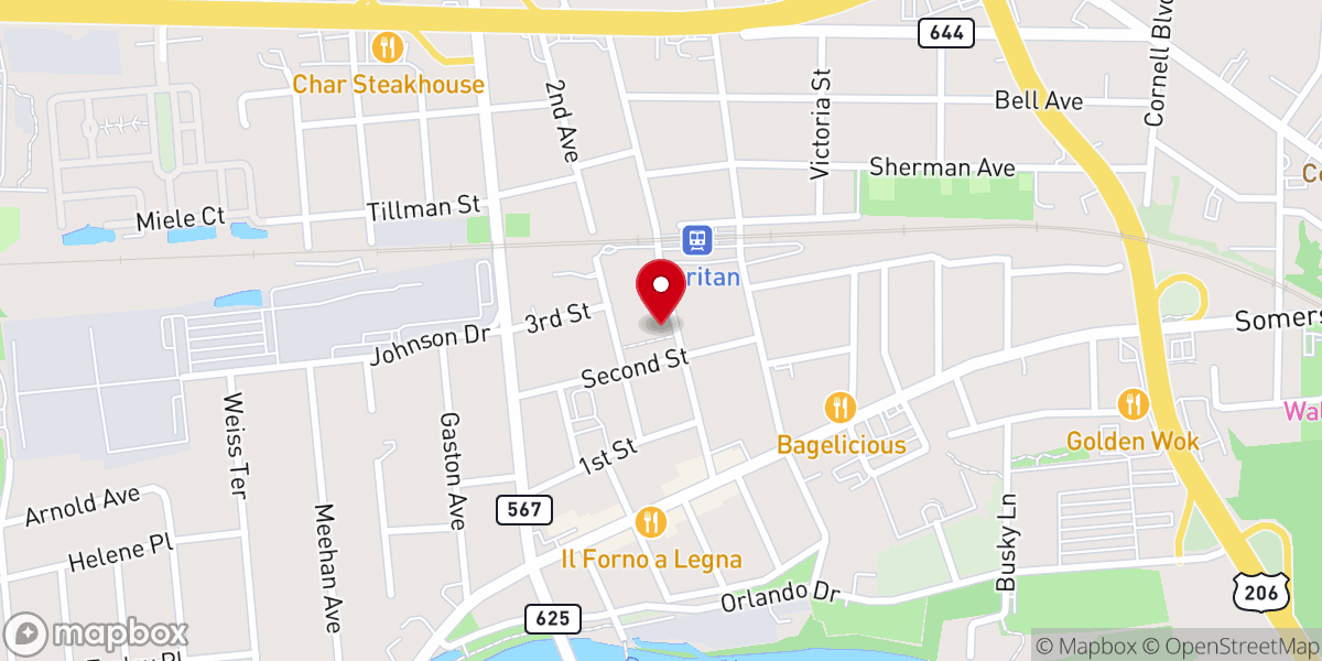 Map showing location of The Raritan Oratory of St. Philip Neri