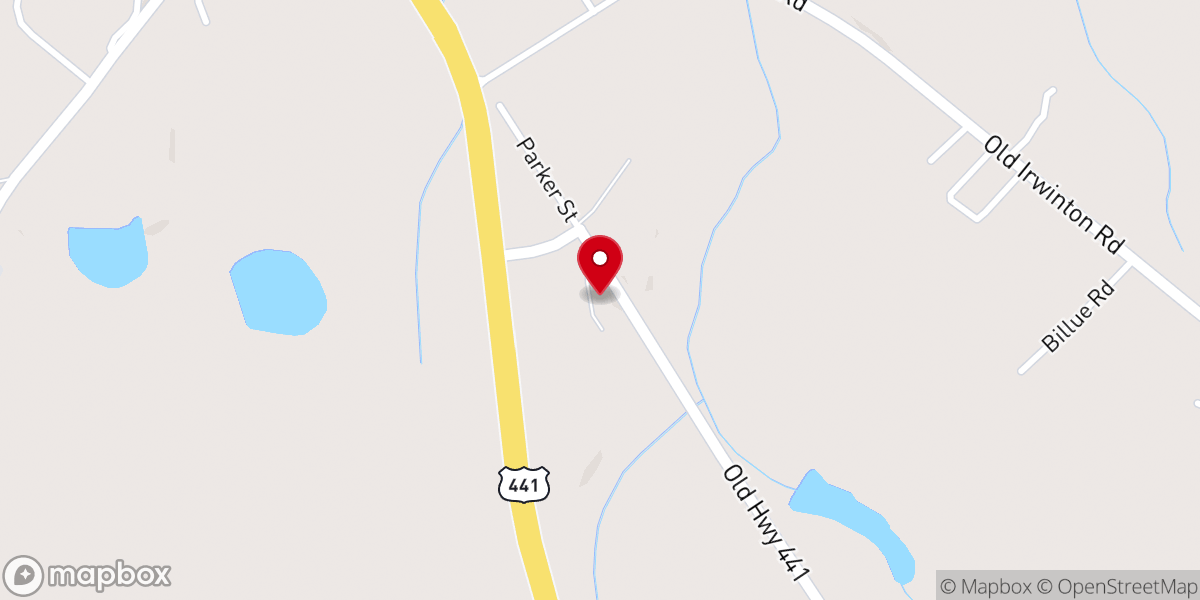 Map showing location of Calvary Baptist Church