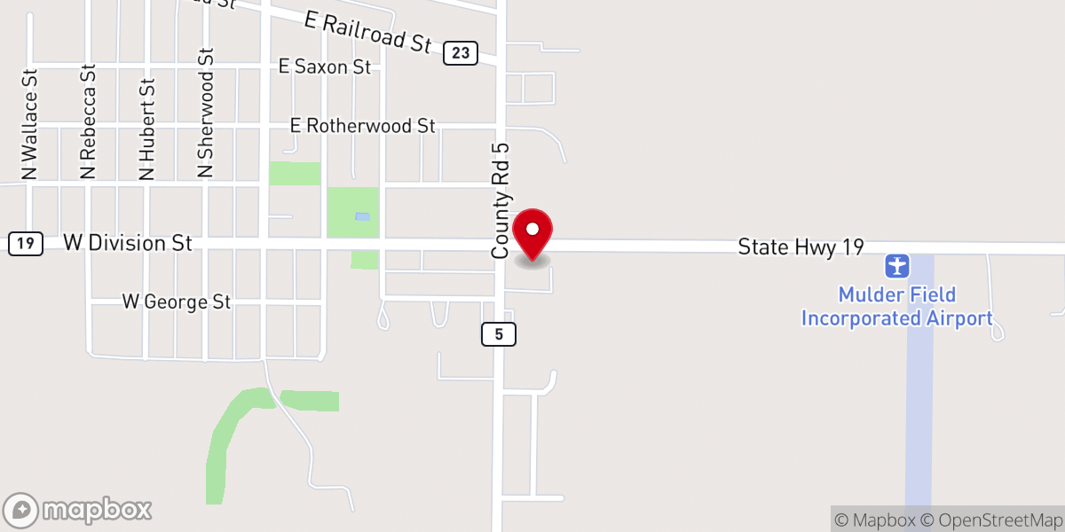 Map showing location of Bethany Elim Lutheran Church - Ivanhoe Area Food Shelf - Food Distribution Center