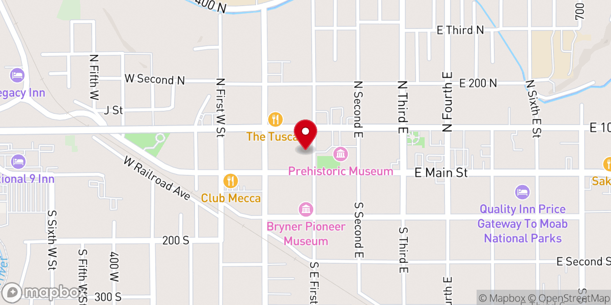 Map showing location of Carbon Masonic Temple Association