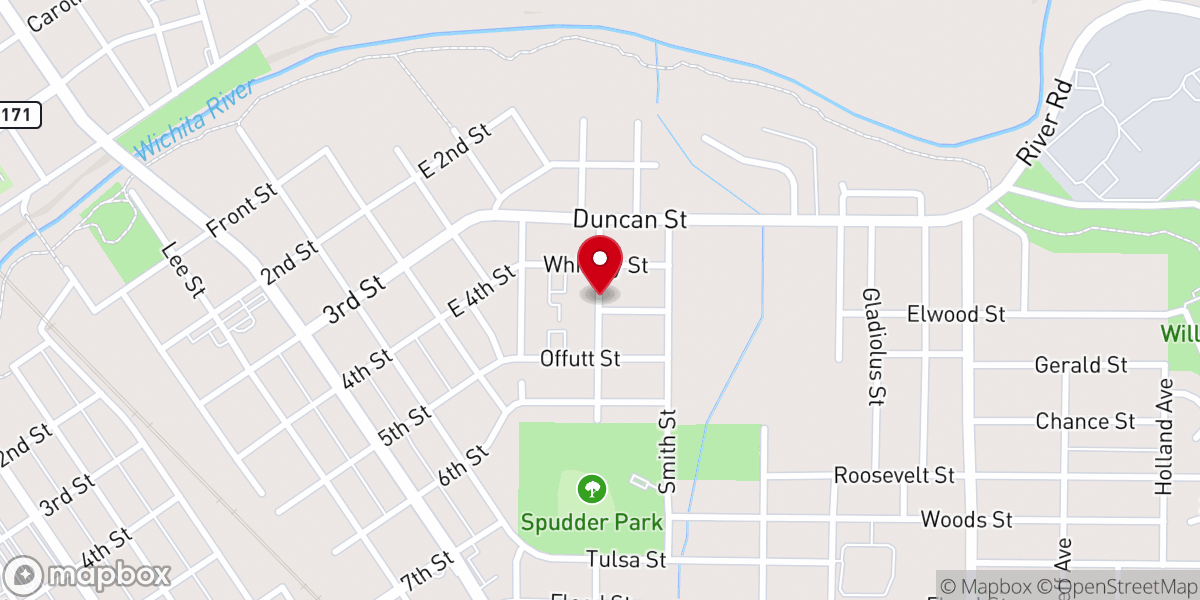 Map showing location of Full Gospel Powerhouse Church of God in Christ