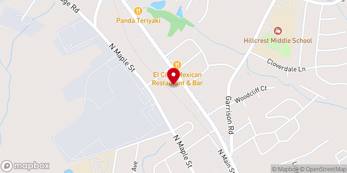 Map showing location of Golden Strip Church of Christ