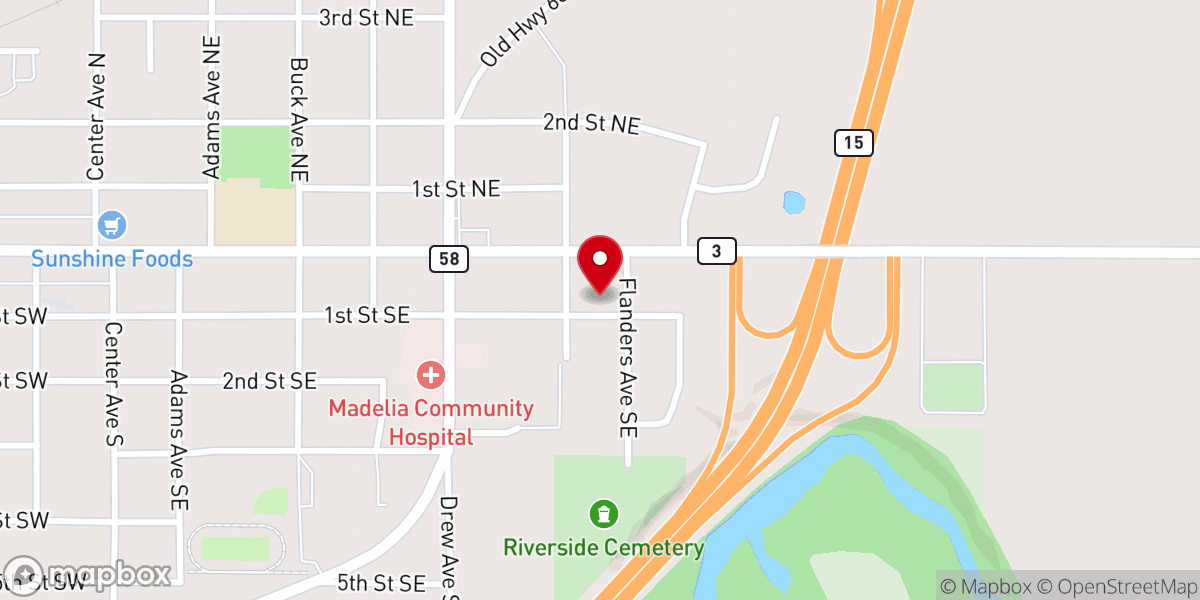 Map showing location of Church of Christ